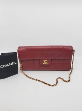 Chanel East West Chocolate Bar Red Bag